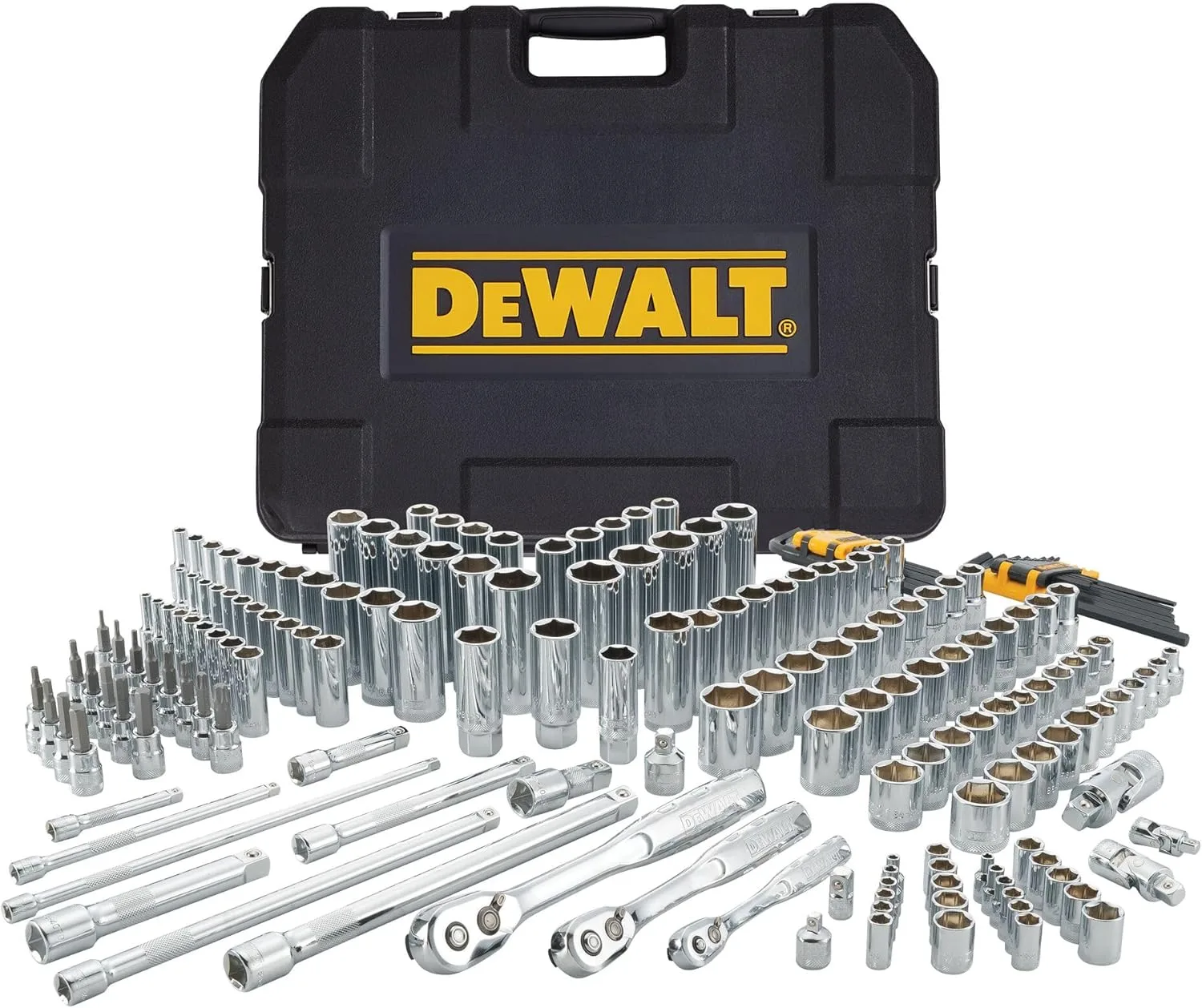 DEWALT 192-Piece Mechanics Tool Set, 1/4, 3/8 and 1/2 in Drive
