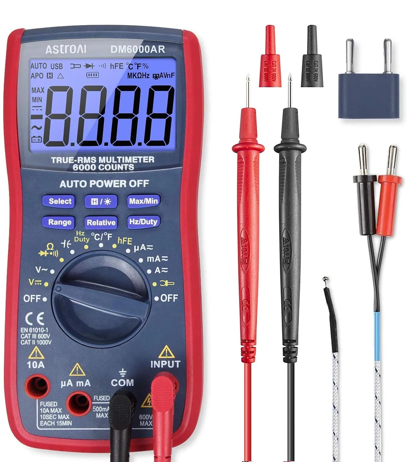 AstroAI Digital Multimeter, True RMS, 6000 Counts