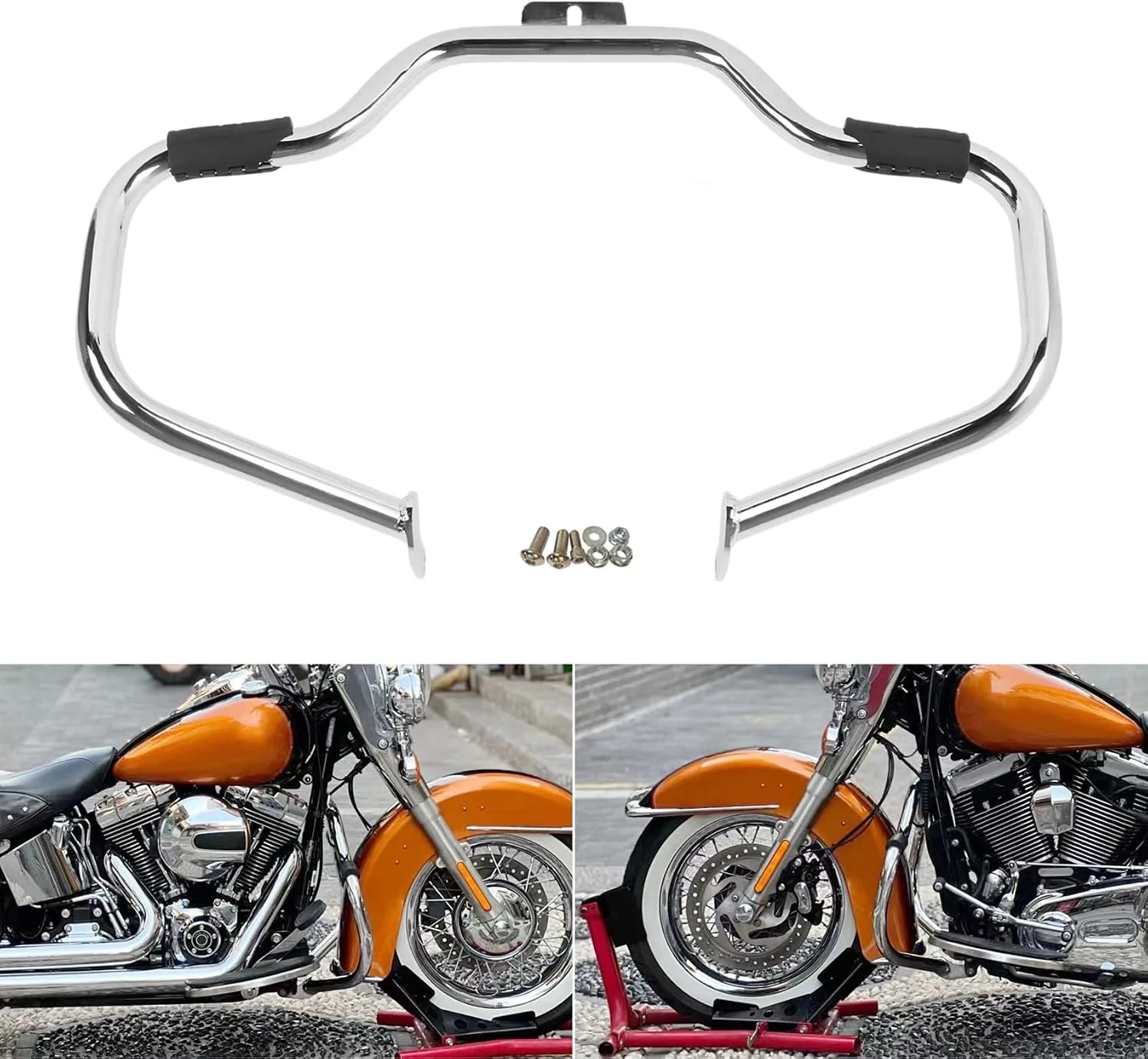 TCMT Mustache Engine Guard Bar for Softail FL 2000-2017