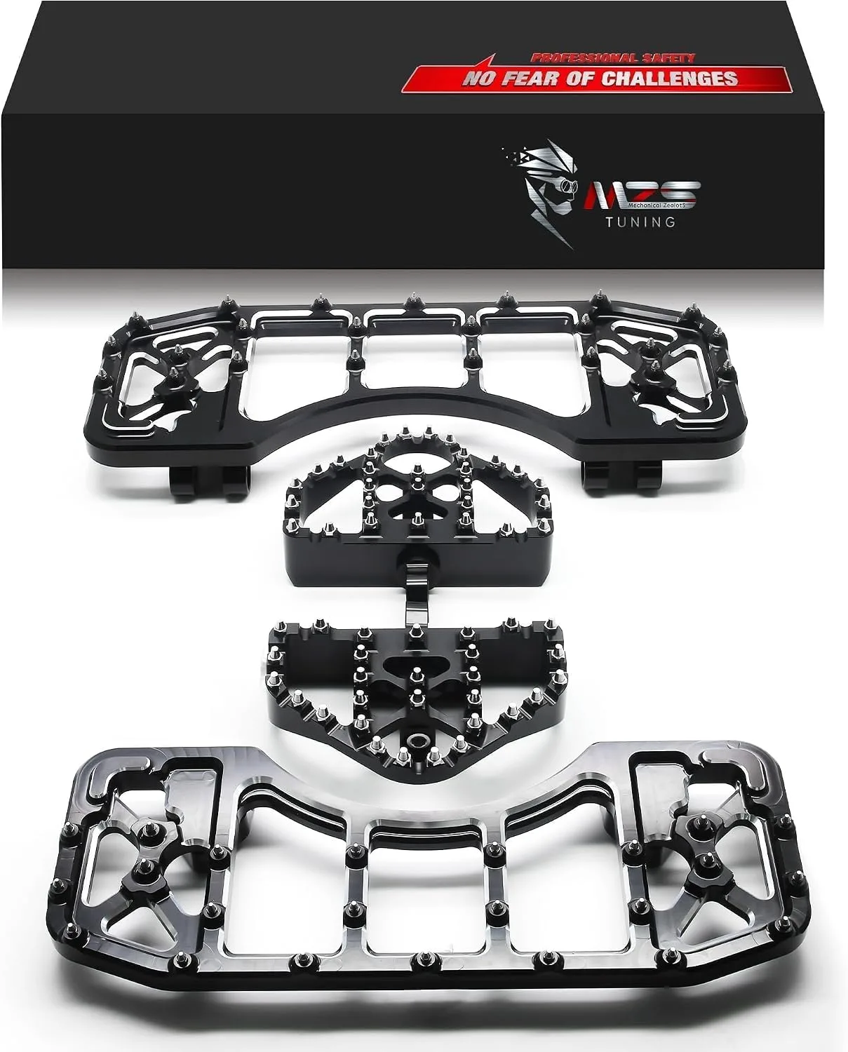 MZS Stretched Driver and Passenger Floorboards Set for Harley Touring