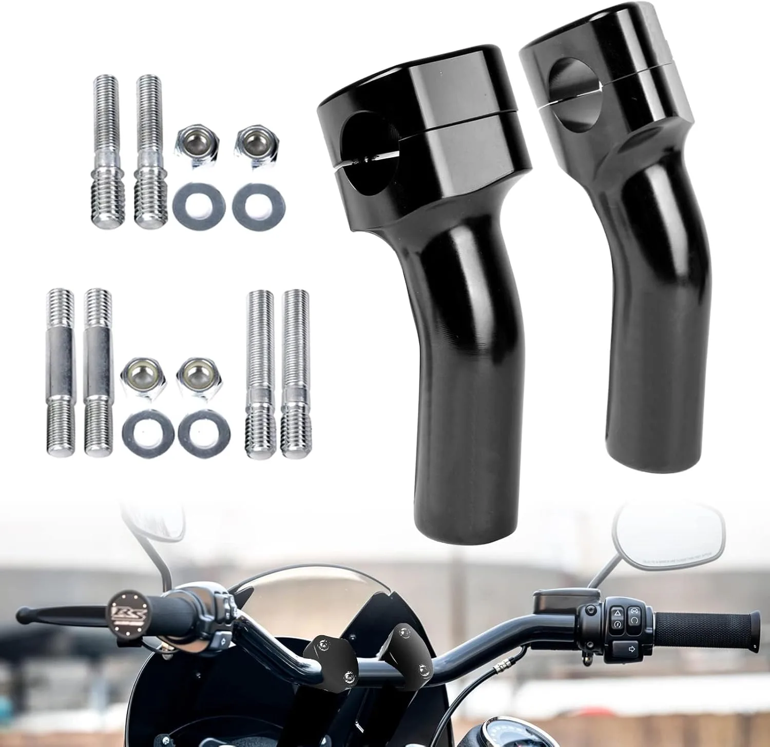 Sresk 4 in Pullback Handlebar Risers, 1 in