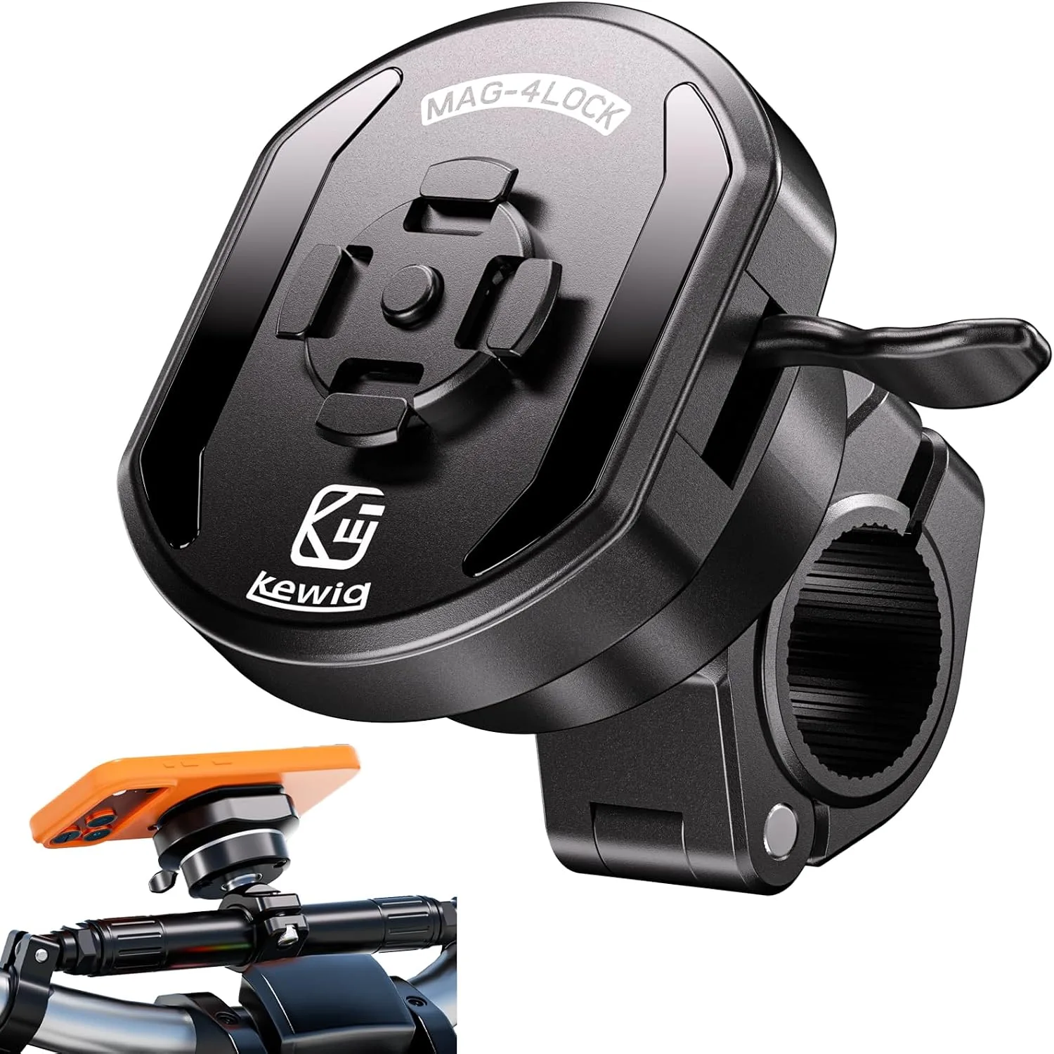 Kewig Magnetic 4-Lock Motorcycle Phone Mount