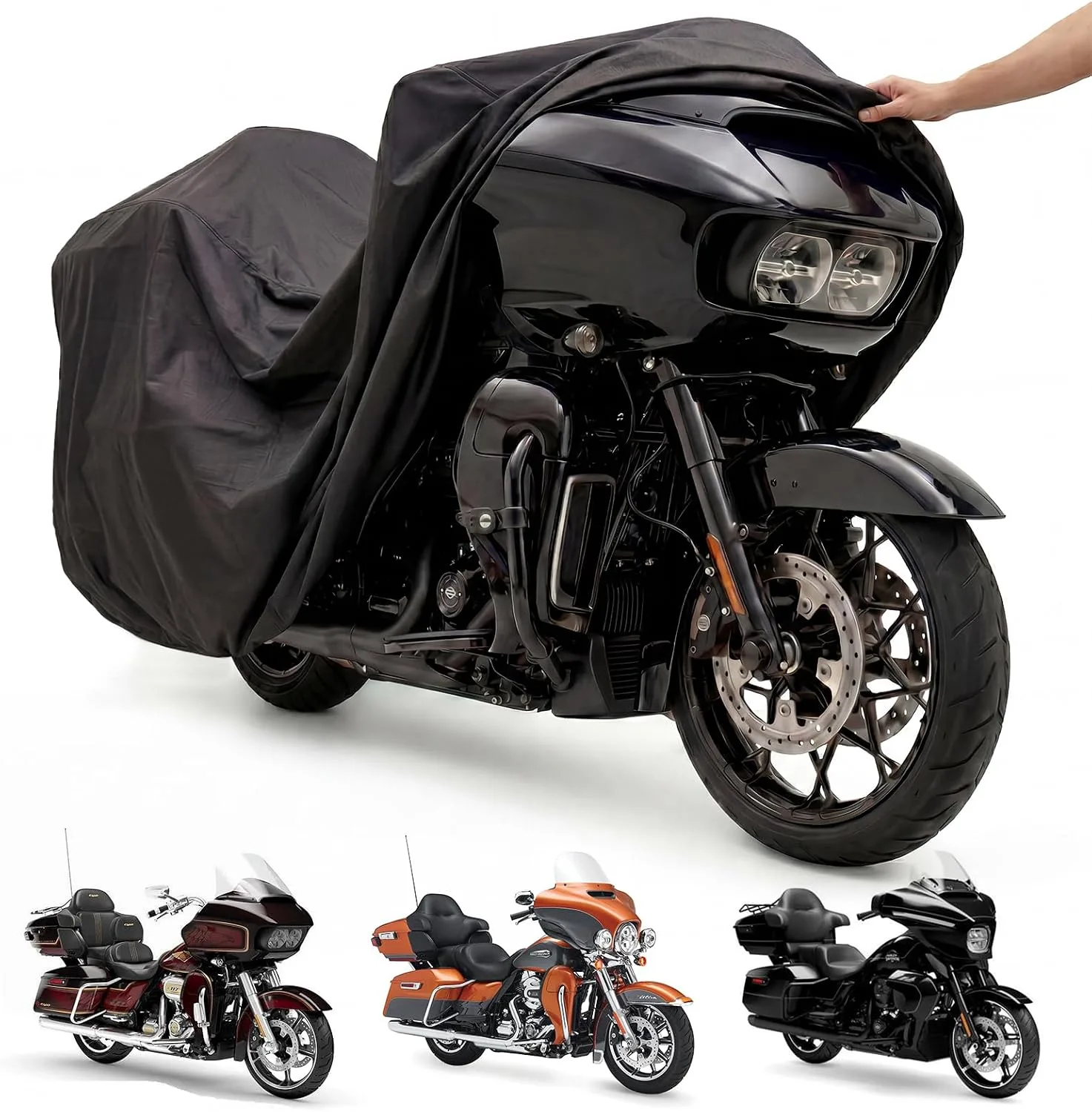 LTANGOLD Tour Pack Motorcycle Cover for Harley Ultra Limited and Road Glide