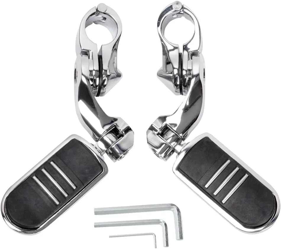 HY-SPEED Highway Pegs for 1.25 in Engine Guards, 360 Degree Adjustable