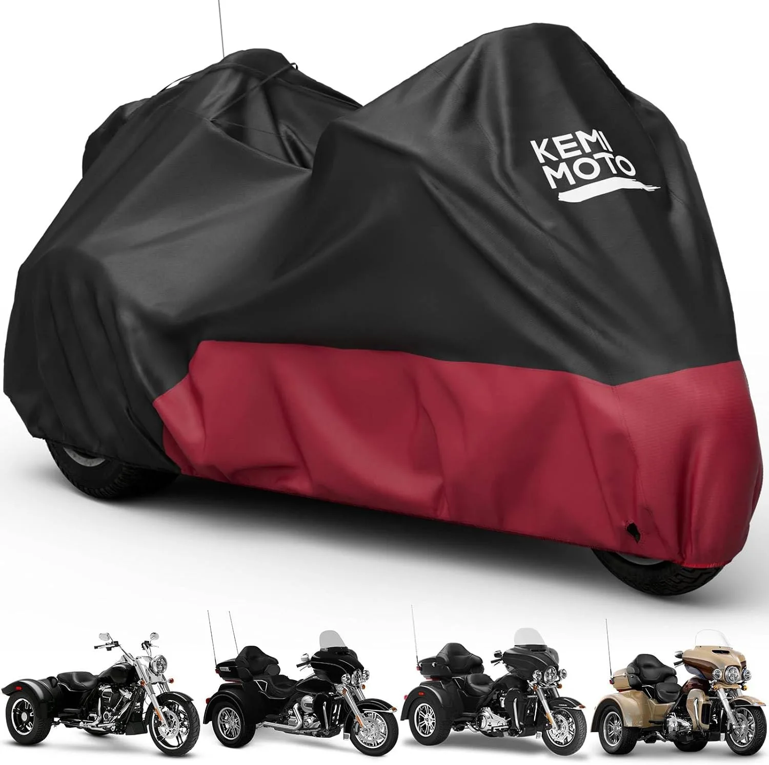 KEMIMOTO 3 Wheel 420D Trike Cover with Antenna Opening