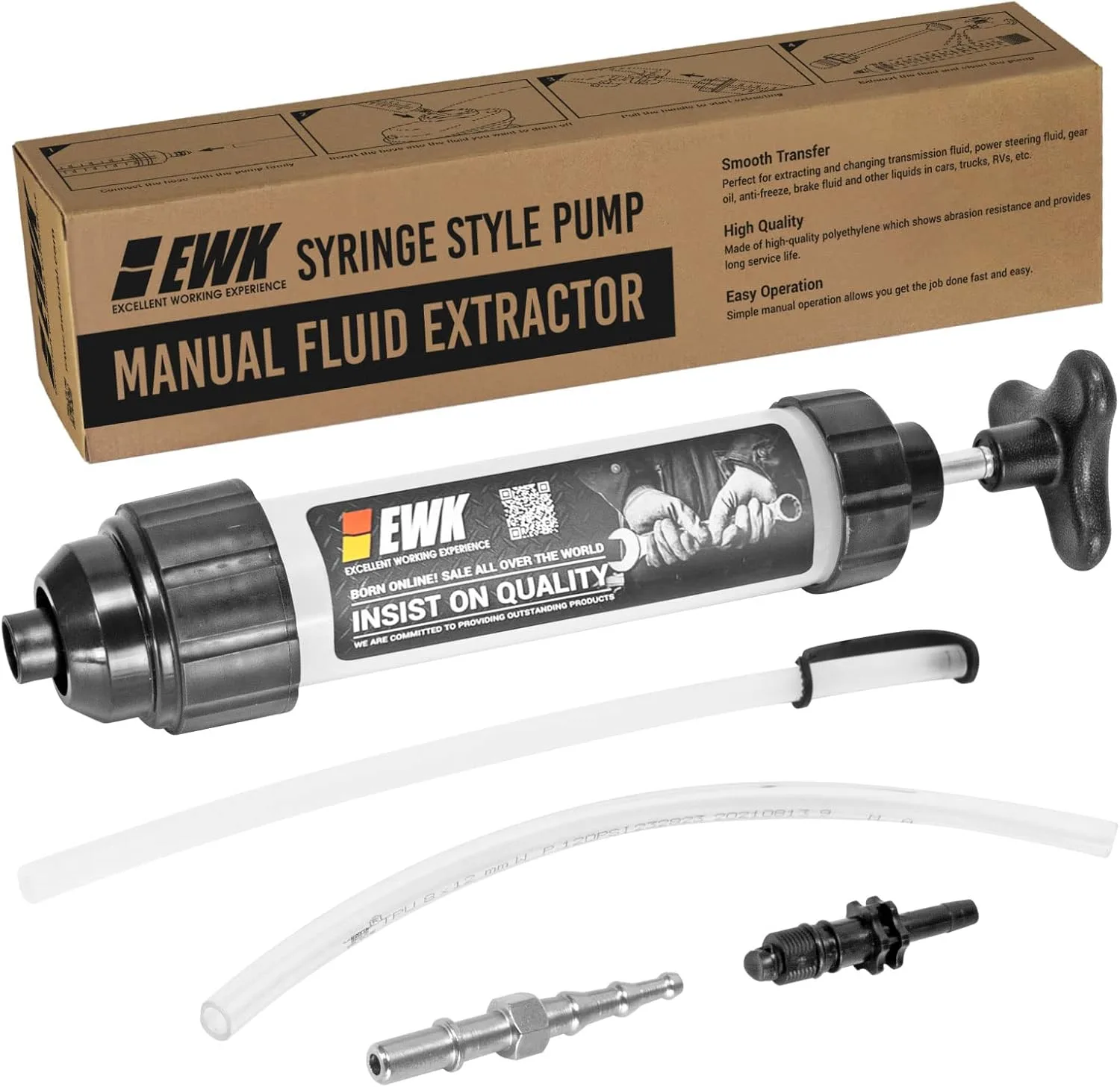 EWK 500cc Fluid Extractor Syringe with Hose