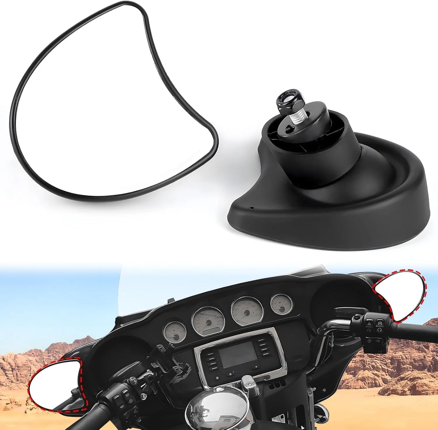 LUXEMOTO Inner Fairing Mount Mirrors for Street Glide 2014-2024