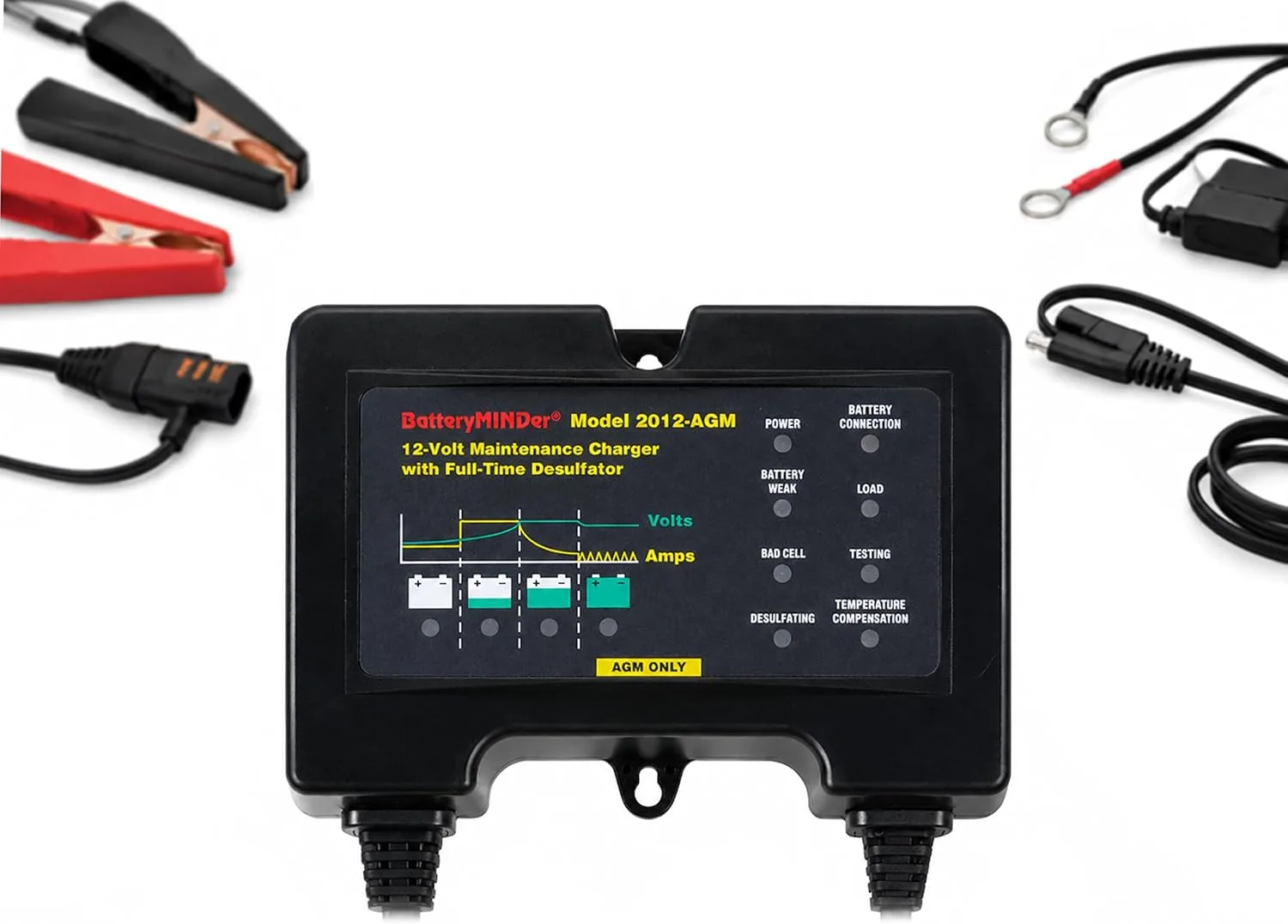 BatteryMINDer 2012-AGM 12V 2 A Charger, Maintainer and Desulfator