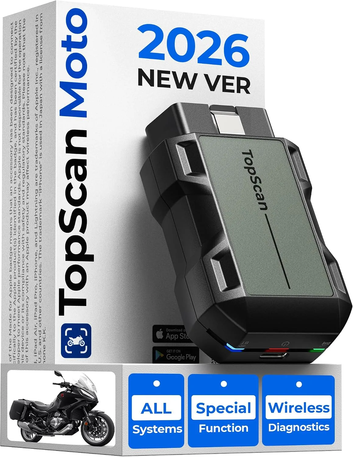 TOPDON TopScan Moto Bluetooth Motorcycle Scanner
