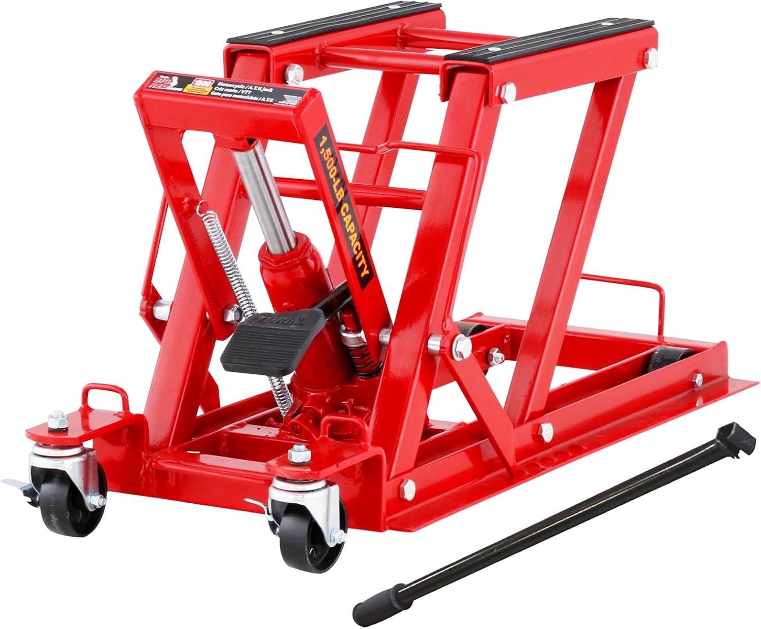 BIG RED T64017 Hydraulic Motorcycle Lift Jack, 1,500 lb