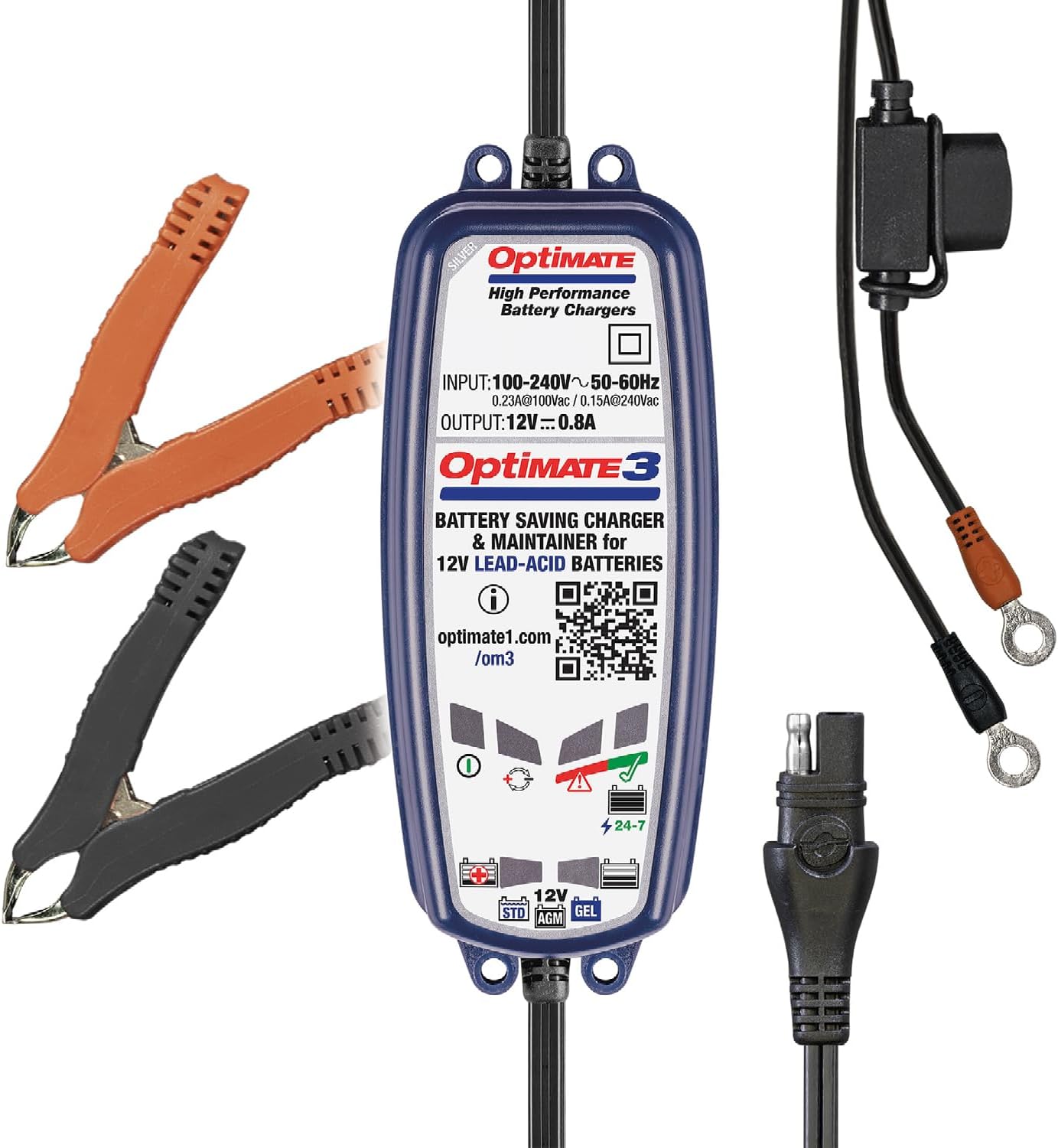 OptiMate 3 0.8A Smart Battery Saving Charger