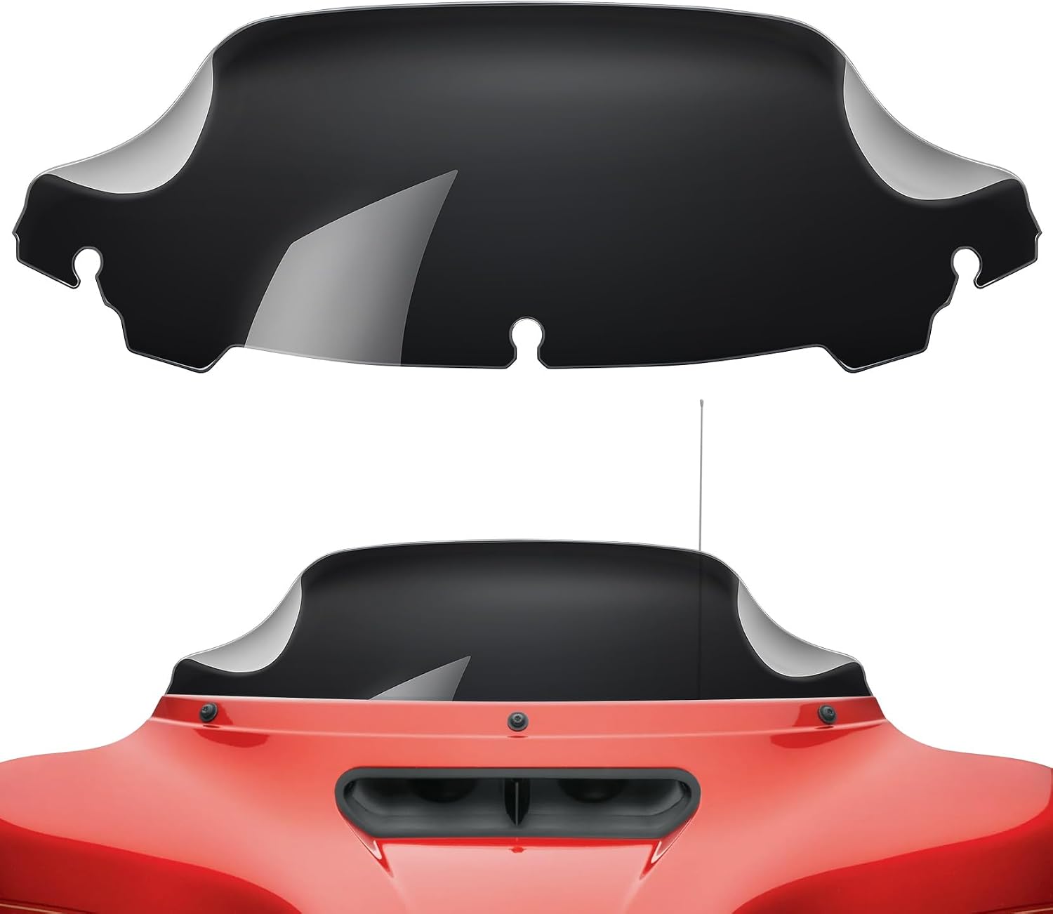 Amazicha 7-Inch Wave Windshield, Black