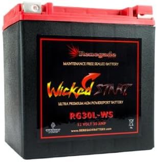 Wicked Start RG30L-WS Battery, 600+ CCA