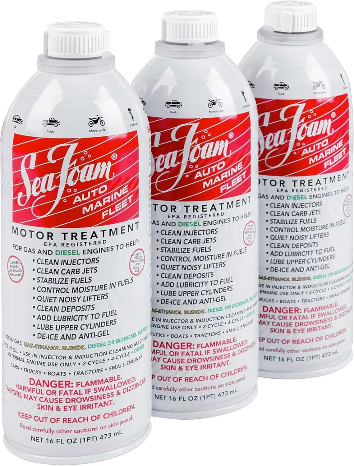 Sea Foam Motor Treatment, 16 oz x 3