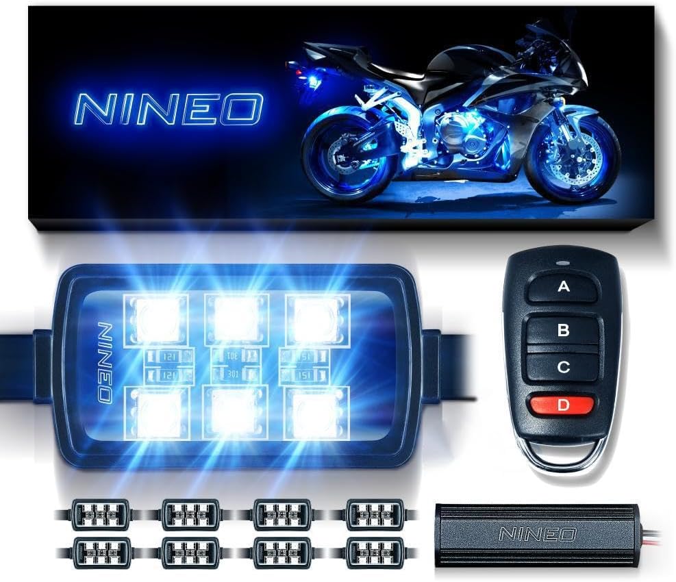 NINEO RGB LED Underglow Kit, 8 Pods