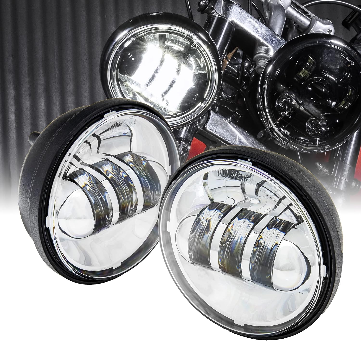 TRUE MODS 4.5-Inch LED Passing Fog Lights, Pair