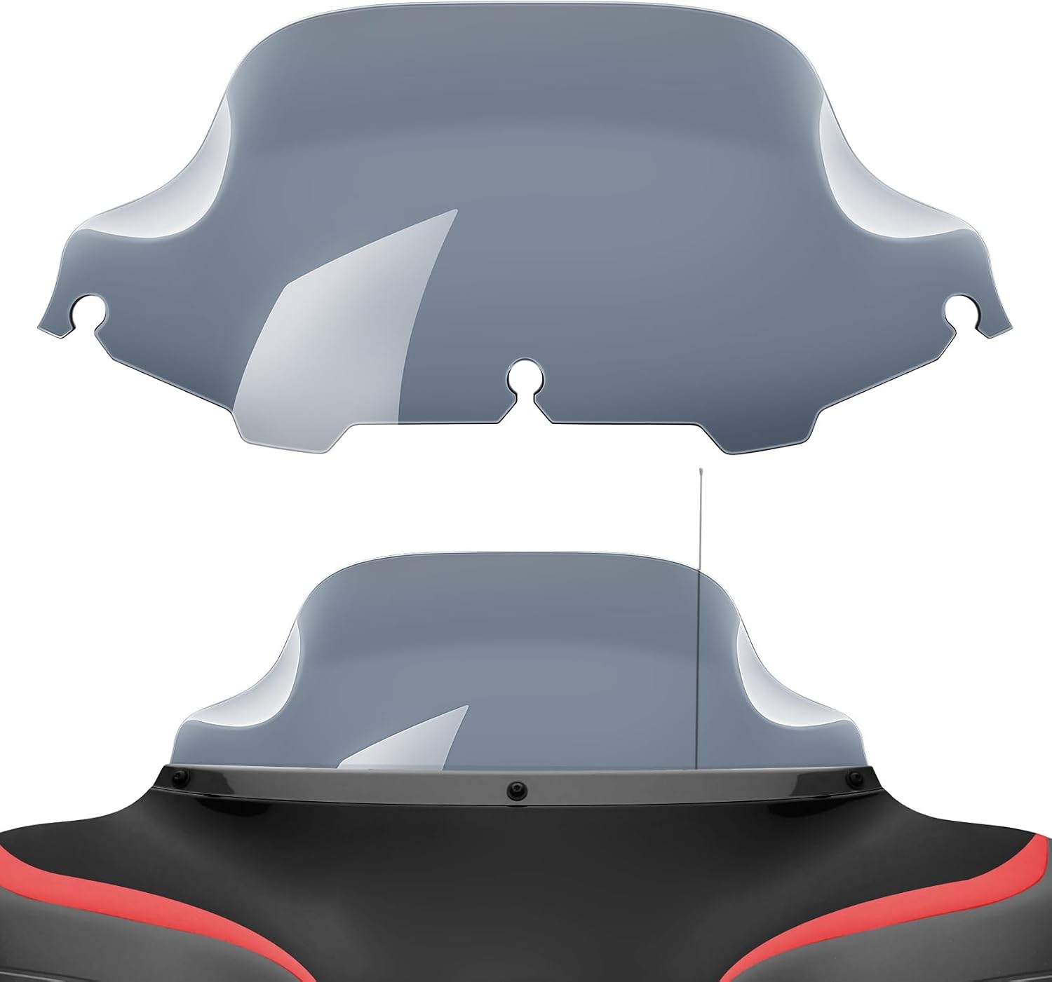 Amazicha 8-Inch Smoke Wave Windshield