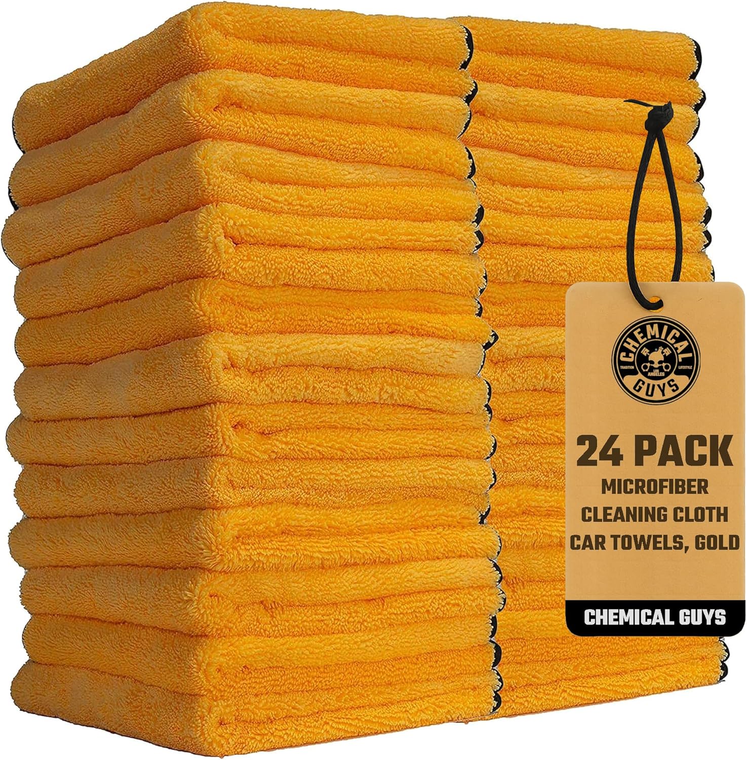 Chemical Guys Professional Microfiber Towels, 16 x 16 in, 24-pack