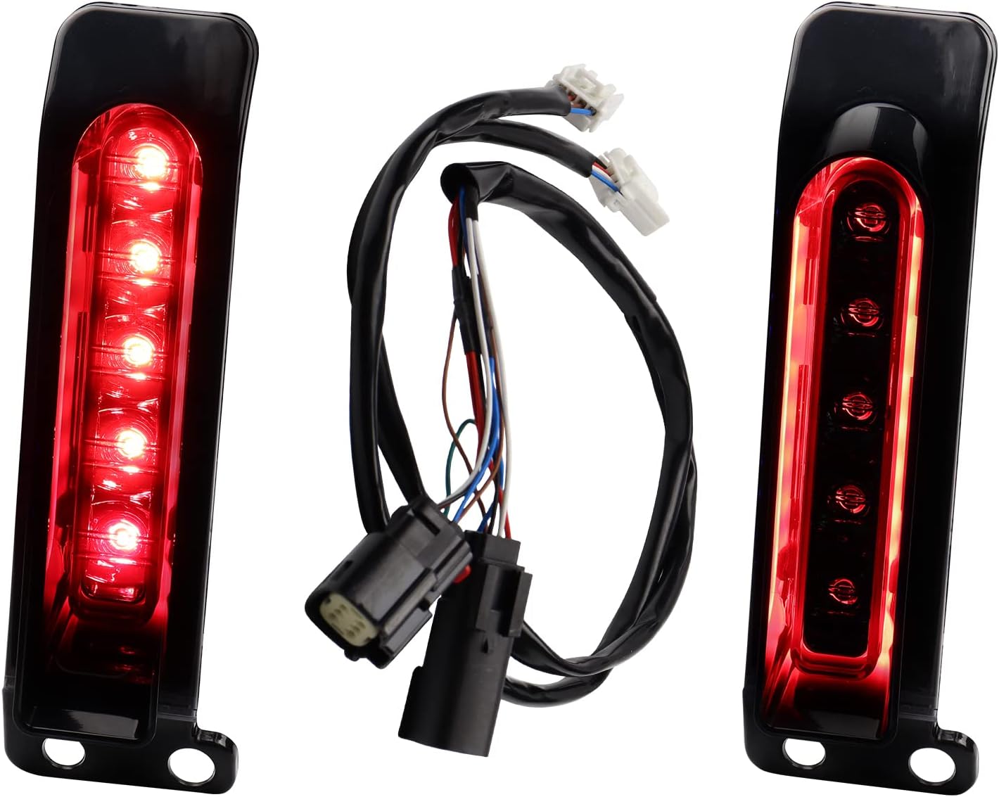 MotoParAcc Smoked LED Saddlebag Filler Panel Lights
