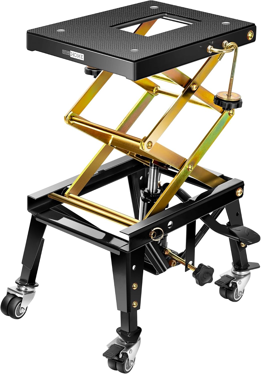 VIVOHOME Hydraulic Motorcycle Lift Jack Table, 350 lb