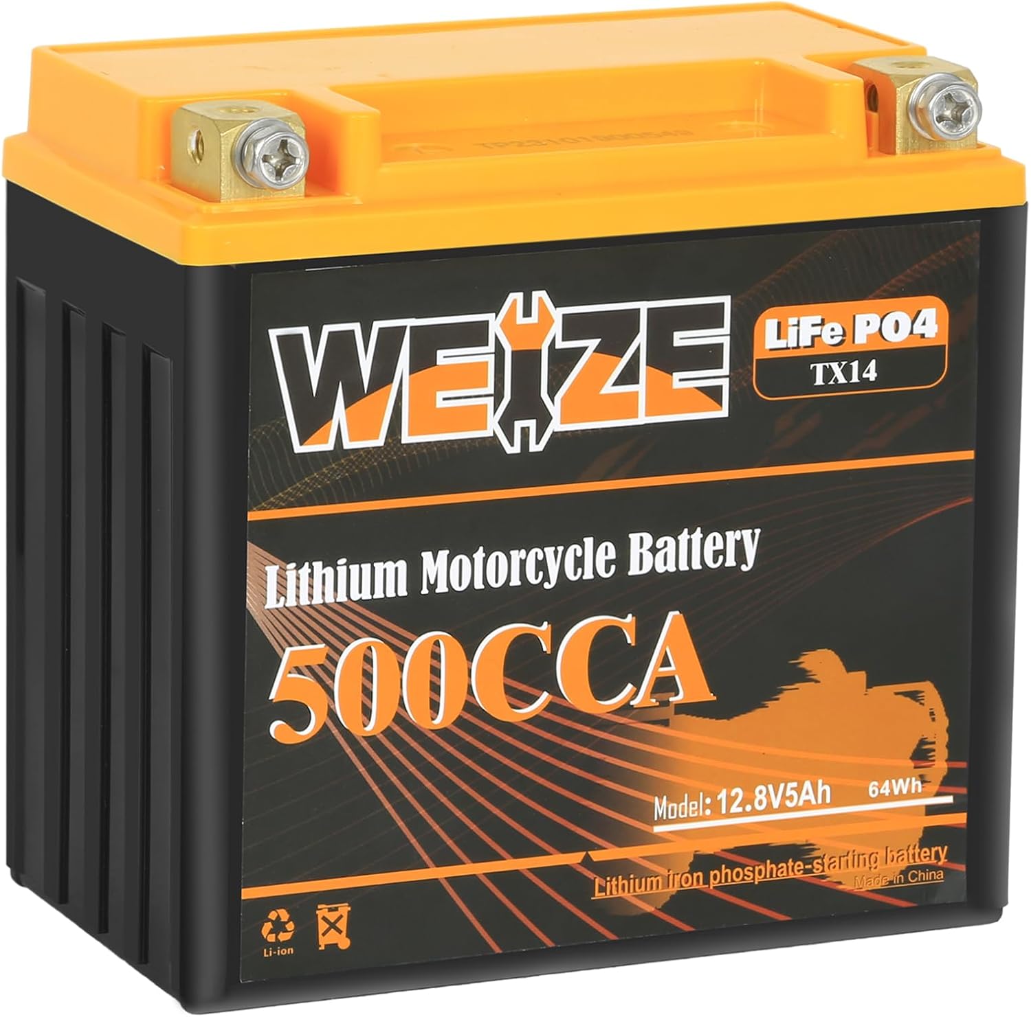 Weize Lithium YTX14-BS, Group 14, 500A